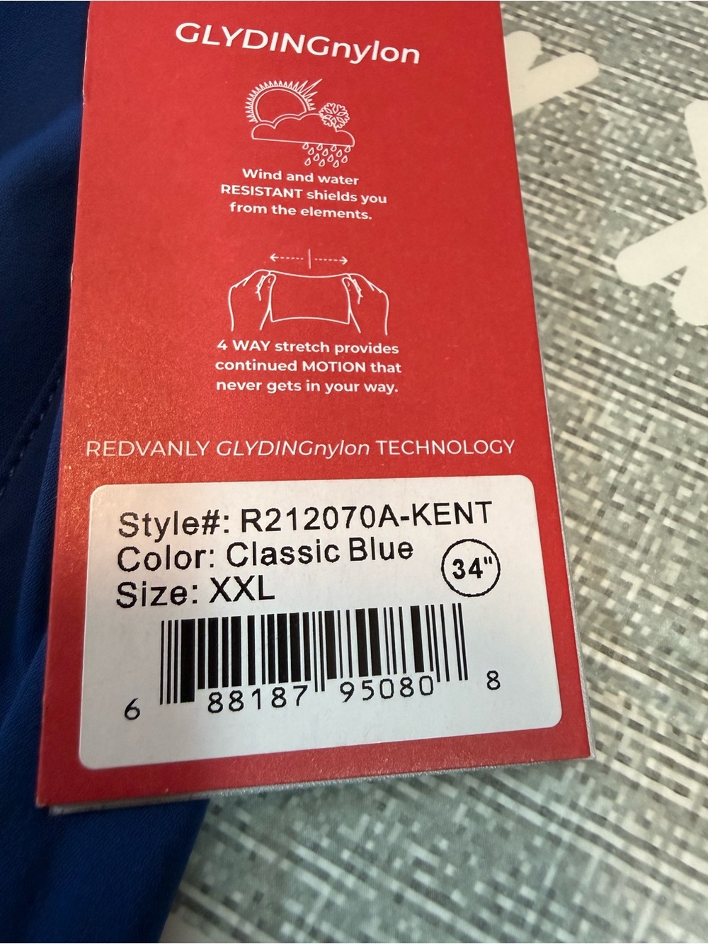 Redvanly Kent Pull-On Pants in Classic Blue XXL/34” inseam - Picture 5 of 9